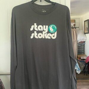 NEW TC Town and Country Surf Designs Hawaii Long Sleeve Gray Shirt XL